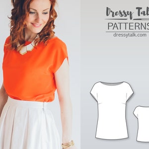 Beginner Blouse Pattern PDF Sewing Pattern (Download Now) - Etsy