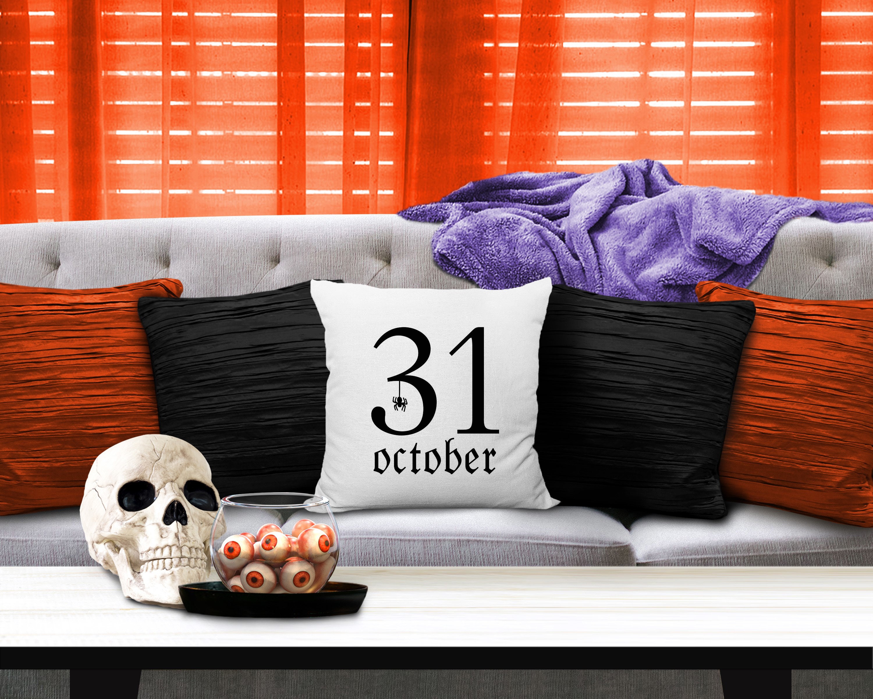 Halloween Pillow Halloween Decoration Halloween Outdoor Etsy