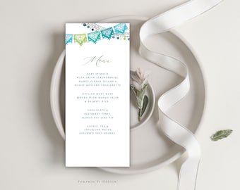 Fiesta Rehearsal Dinner Menu, Love and Laughter Before Happily Ever After Dinner Menu, Edit in Templett, Matching Pieces, A114