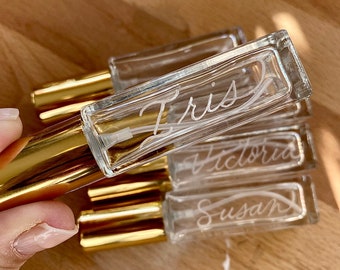 Hand Engraved Mini Perfume Bottle | Personalized Keepsake Gift | Bridal Shower Gift