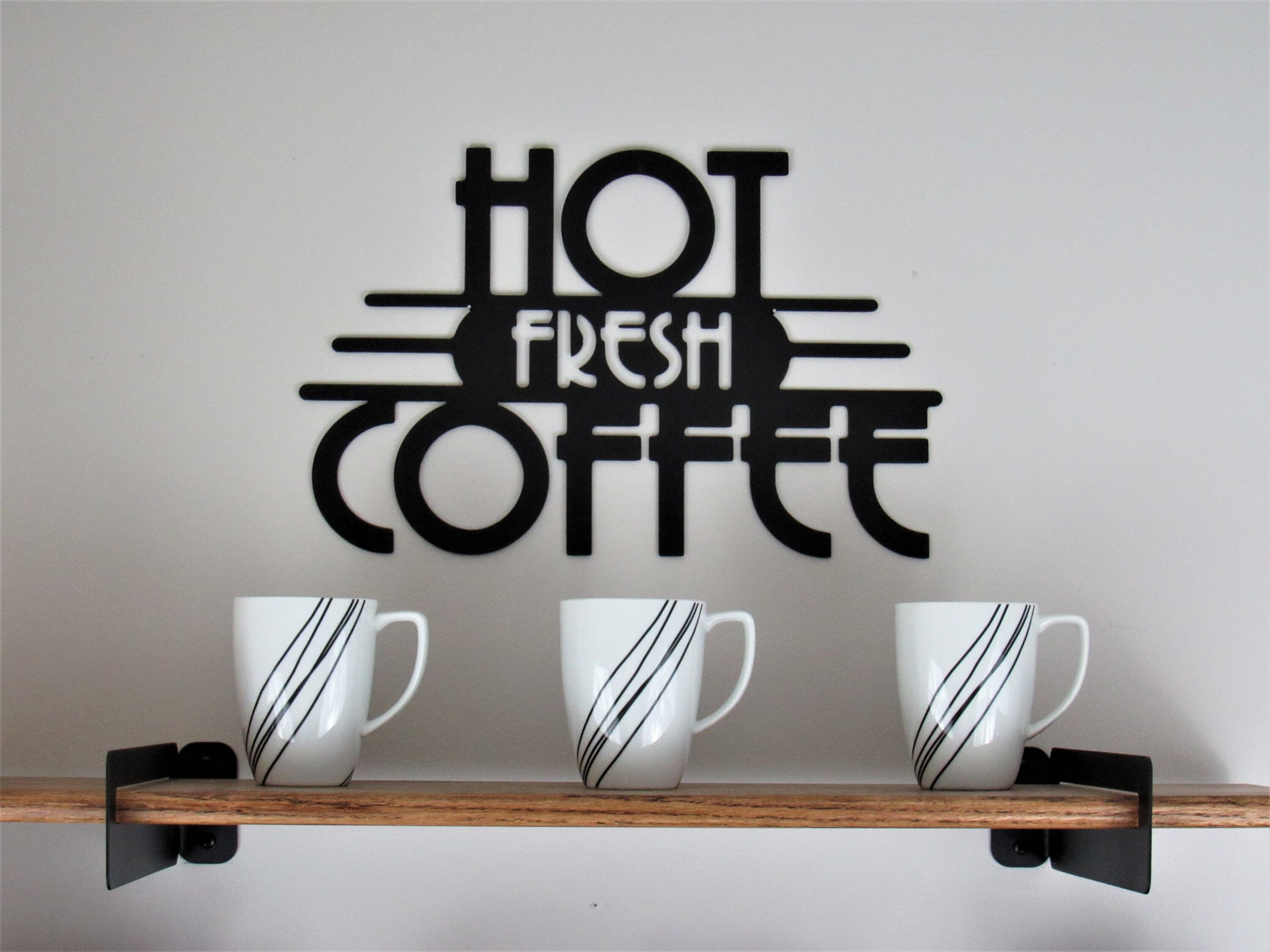 Hot Fresh Coffee Metal Steel Wall Art Etsy