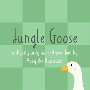 Jungle Goose Sans Serif-lettertype | Licht gekruld lettertype | Lettertype voor het maken van aantekeningen | Handgetekend lettertype | Leuk lettertype