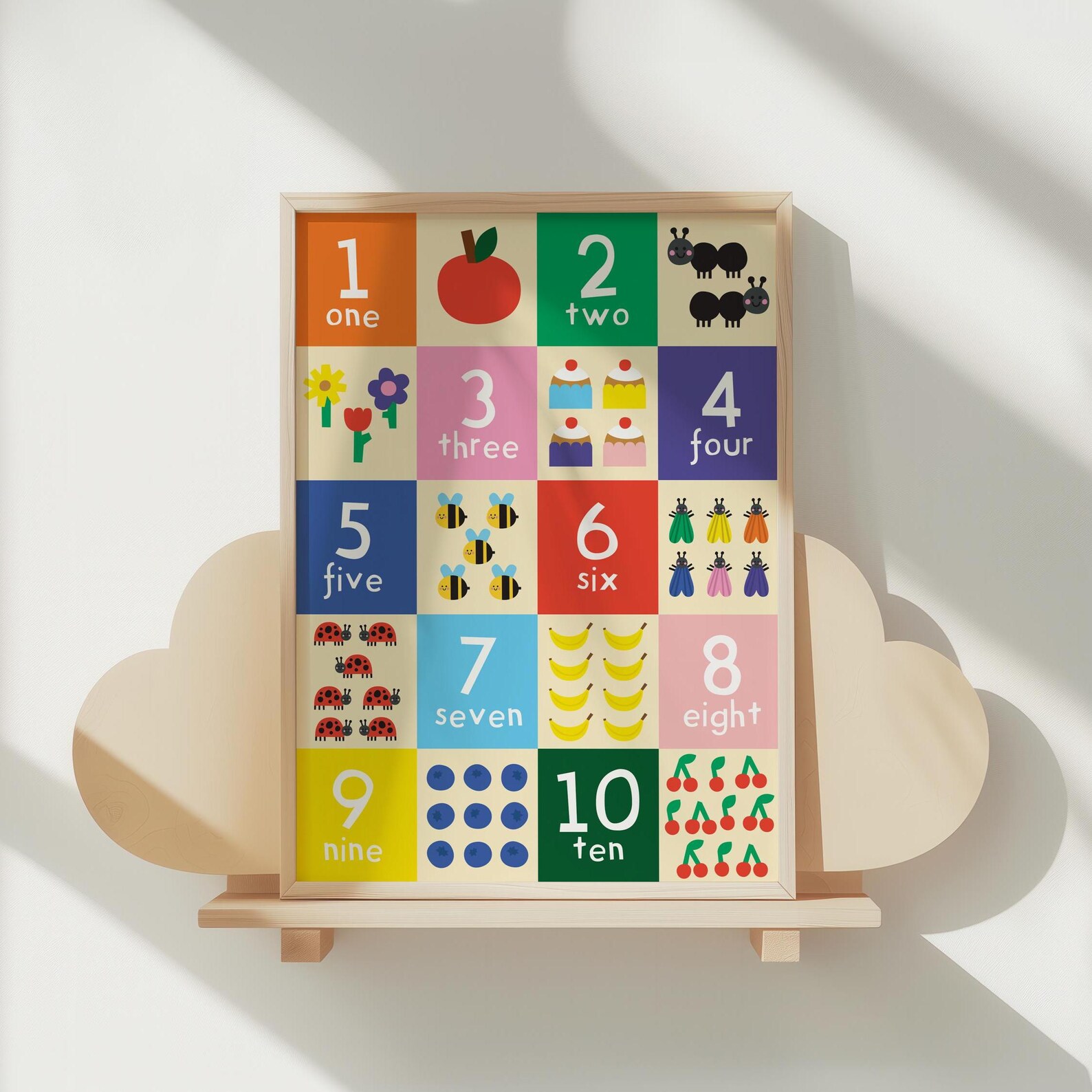 Fun Number Prints Number Print | Counting Print | Illustrated Number Print | Number ...