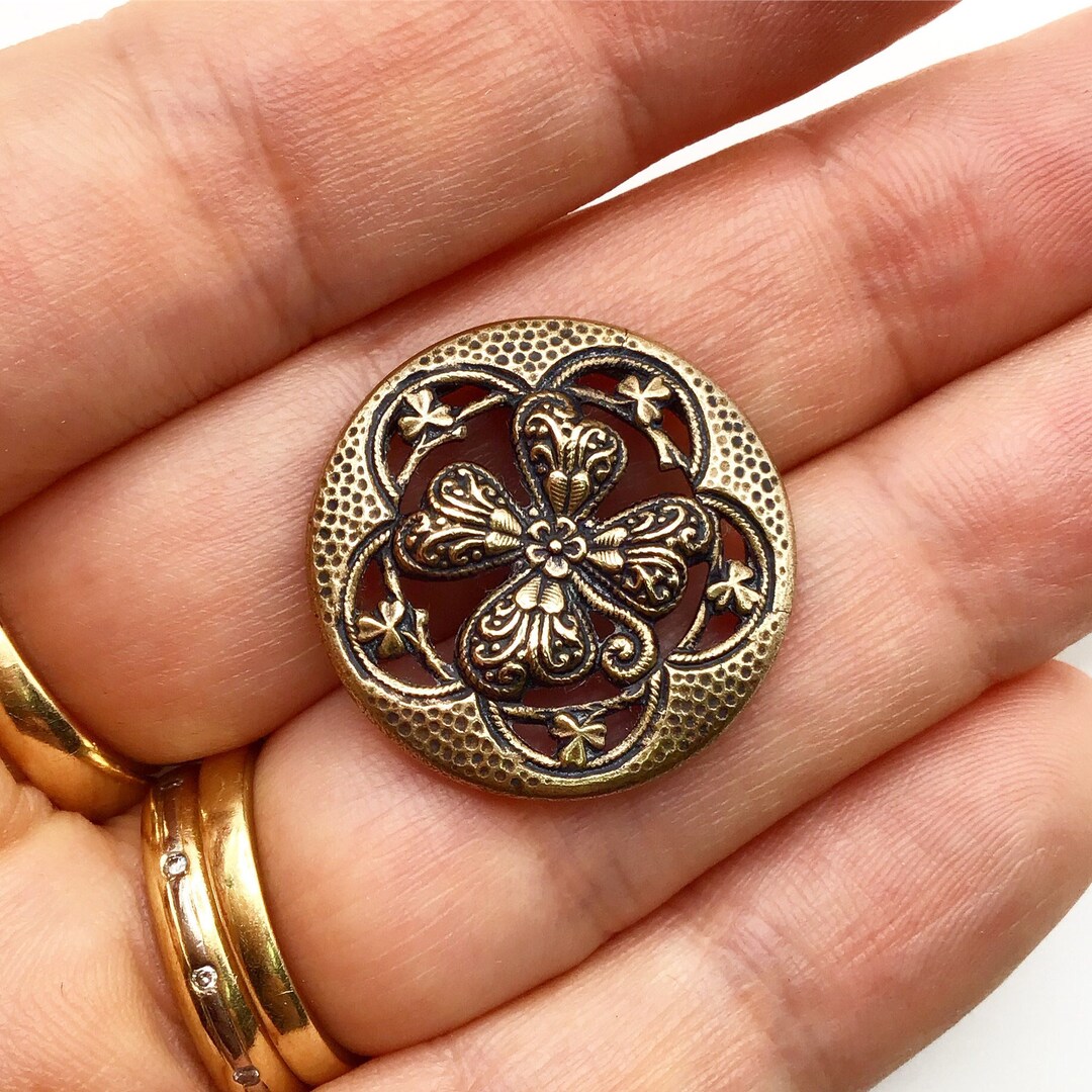 Antique, Victorian, Lucky, Four Leaf Clover Button. - Etsy
