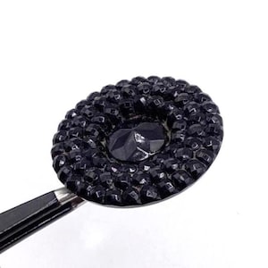 Victorian jet button in fancy design