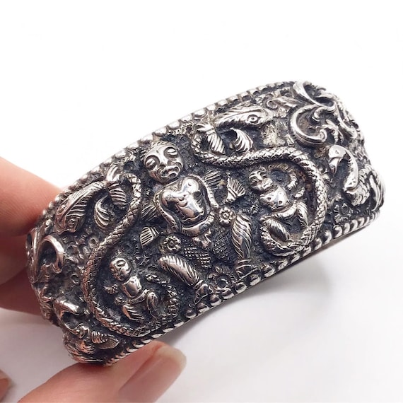 Thick Heavy Vintage Native American Navajo Old Sterling Silver Amethys Sterling Silver Bracelet Thick Heavy Vintage Native American Navajo Old Sterling Silver Amethys Sterling Silver Bracelet