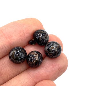 Victorian glass ball waistcoat buttons, set of four