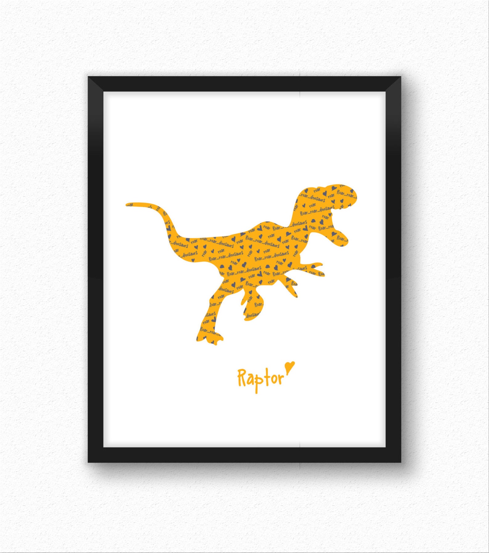 Dinosaur Prints Set of 4 Dinosaur Wall Art Dinosaur Nursery Etsy UK