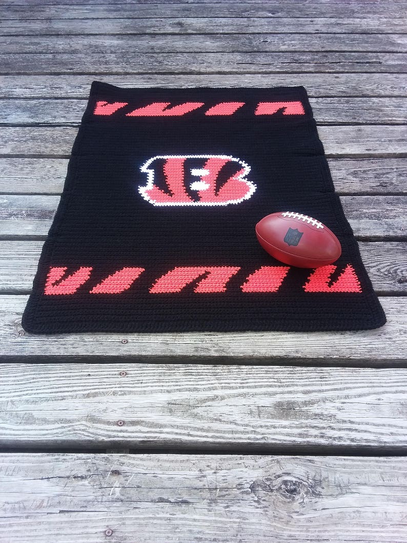 Cincinnati Bengals Inspired Crochet Blanket NFL afghan Etsy