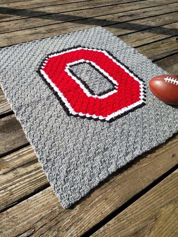 Ohio State Crochet Blanket Crochet OSU Baby Afghan Ohio Etsy