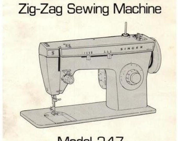Singer Sewing Machine 247 User Manual Etsy