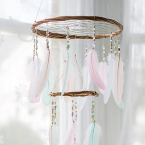 Dream Catcher Nursery Mobile Chandelier Nursery Dream Catcher Mobile ...