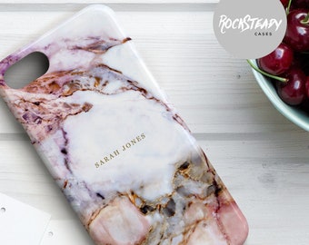 Personalized Marble iPhone 8 Plus Case, iPhone 7 Case, iPhone X, 6s, 6, SE,Samsung Galaxy S8 Plus, S7,S6 edge,S5 phone case, 5s, 5c