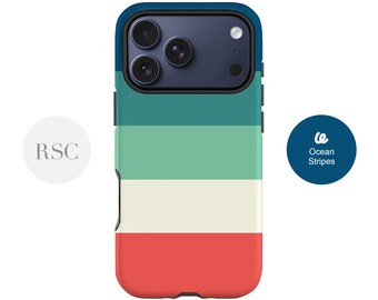 iPhone 14 stripe case, 15 13 Pro max 12 11 Xs colourful striped glossy phone cover, 8 Plus Samsung Galaxy S22 S21 S10 protective case