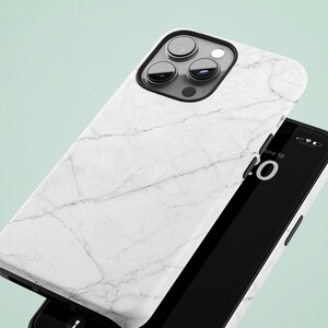 iPhone 15 Plus marble case, 13 12 Pro Max custom initials hard personalised premium cover image 3