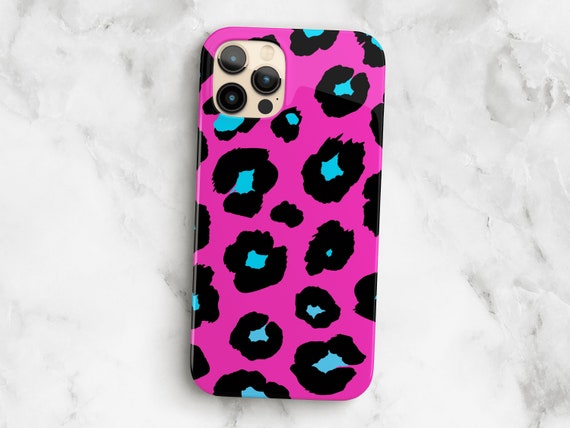 Custodia per telefono con stampa leopardata, cover lucida rosa caldo per  iPhone 14 12 Mini 13 Pro Max 11 Xs, custodia con motivo a macchie di  animali rosa S21 Ultra S20 Plus - Etsy Italia