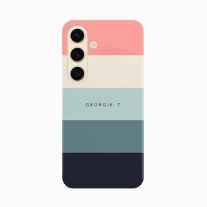 Stripes iPhone 15 Pro Case, Custom Name 16, 14, 13, 12 Premium Slim Hard Cover, Samsung Galaxy S24 S23 S22 image 8