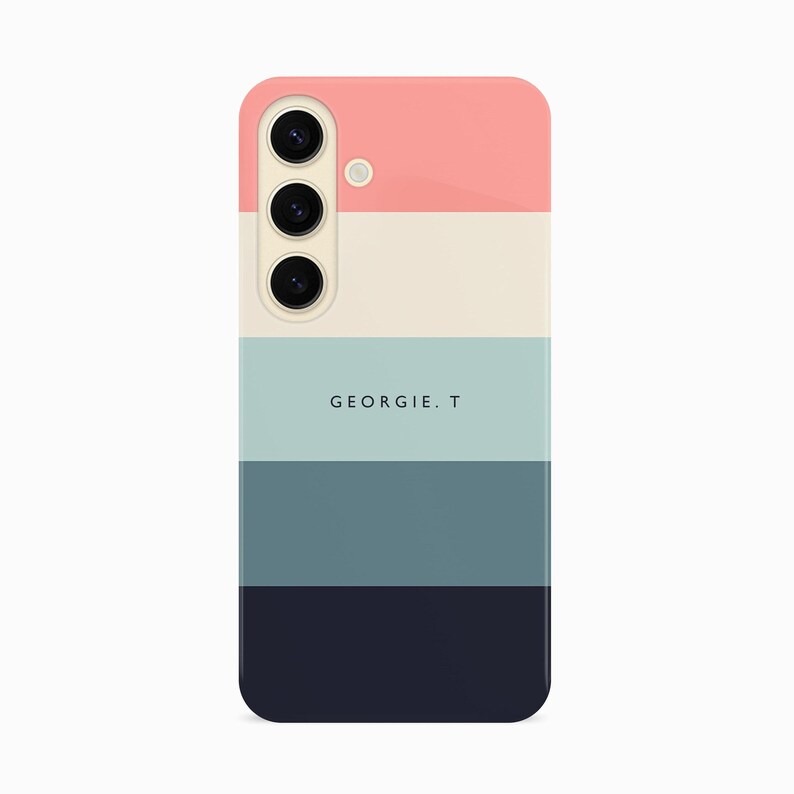 Stripes iPhone 15 Pro Case, Custom Name 16, 14, 13, 12 Premium Slim Hard Cover, Samsung Galaxy S24 S23 S22 image 8