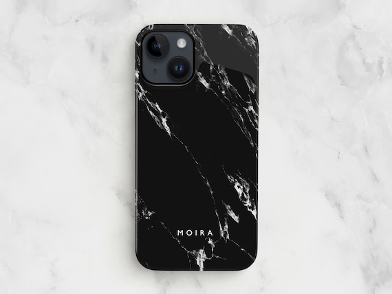 Personalised Marble Monogram Phone Case For iPhone 15 Pro Max 14 13 Mini 12  11