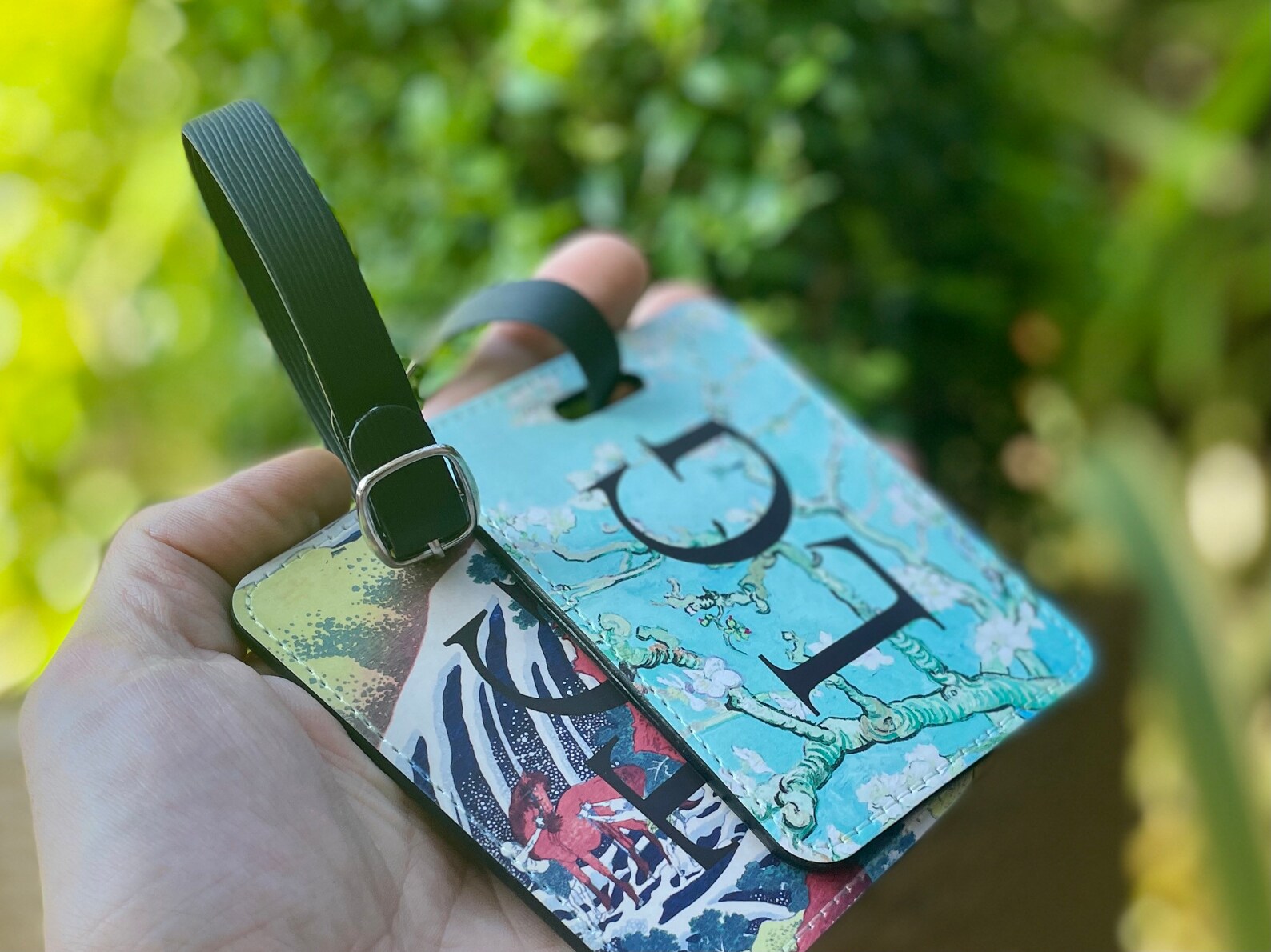 Classic Art Luggage Tag Personalised Travel Gift UK Faux Etsy