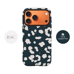 Animal print iPhone 16 case, leopard spots 14 Pro, 13, 12, 11 Pro Max, Samsung S24, S23, S22 hard slim or tough abstract pattern cover