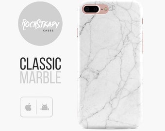 Classic Marble Phone case, White iPhone 7, 8, X, 6, 6s Plus cover, samsung Galaxy S8 case, S7 Edge, S6, S5, SE, 5C marble case