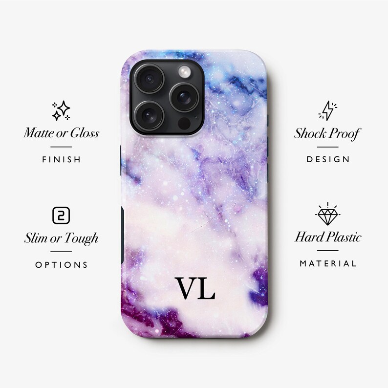 a phone case with the initials vl on it