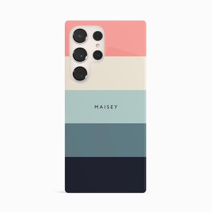 Stripes iPhone 15 Pro Case, Custom Name 16, 14, 13, 12 Premium Slim Hard Cover, Samsung Galaxy S24 S23 S22 image 9