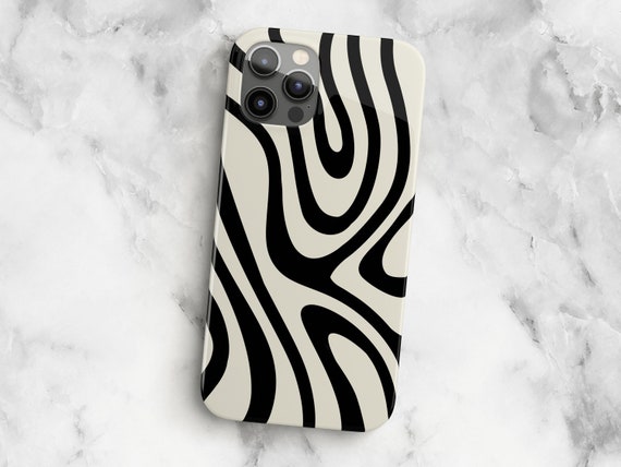 Black Swirl Phone Case Iphone 13 11 12 Pro Max Se Xs Retro Etsy Australia