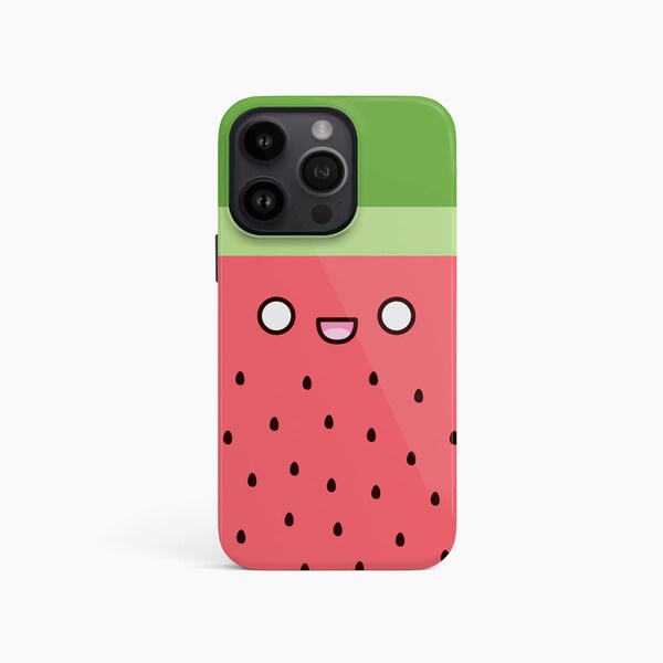 Watermelon case for iPhone 15 14 13 12 Mini 11 Pro Max, Xs Xr kawaii cover, S22 S21 FE S20 hard plastic cover