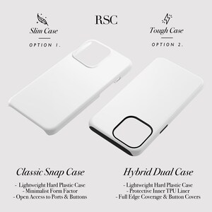 a white phone case with a black logo on it