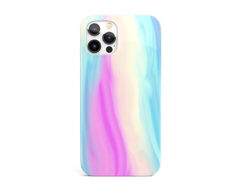 Pastel Marble iPhone 13 Case, Rainbow phone cover for 11 Pro Max 12 Mini Xs, Samsung Galaxy S21 S20 Plus S10 S9 hard glossy cover