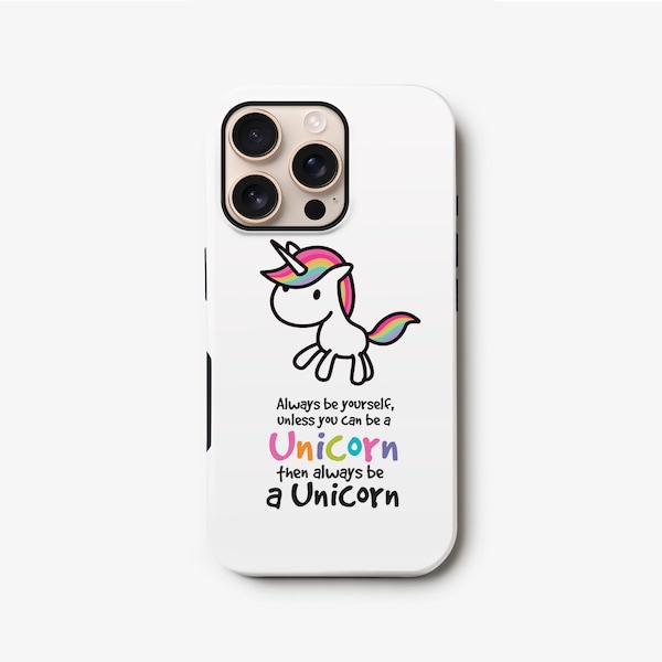 Unicorn iPhone 16 case, 15 Plus, 14 Pro Max, 13 mini Cute Horse Art Cover Gift For Her, S24, S23, S22