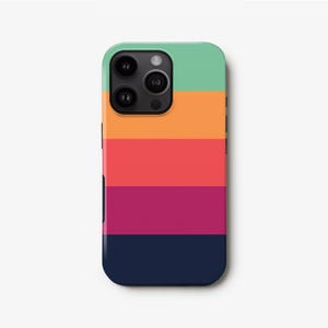 Stripe iPhone 16 case, 14 15 13 Pro Colourful Modern Hard Cover, 12 Mini, 11 Pro Max, Samsung S24. S23. S22 Ultra