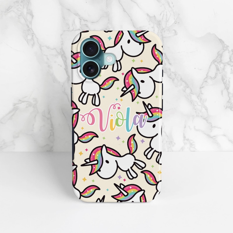 Pastel Unicorn Hard & Leather Flip Case Iphone 14 Pro Max Plus