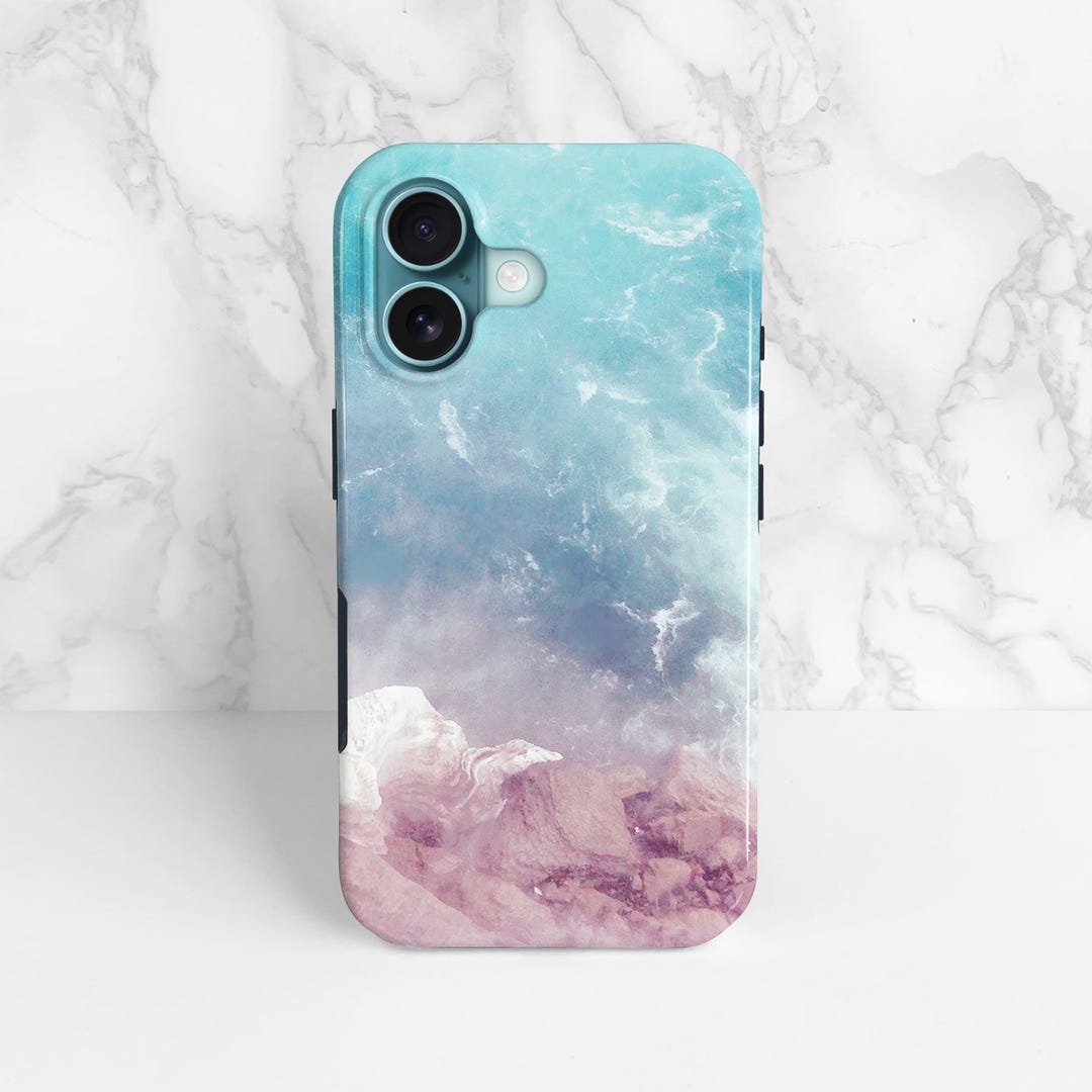 Abstract Ocean Phone Case, Blue iPhone 16, 15 Pro, 14, 13, S24, S23