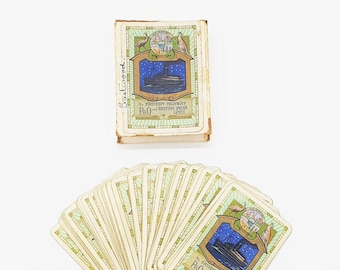 Vintage P&O Eastern Highway and British India Lines Playing Cards, De La Rue Pneumatic Deck of Cards, Cruise Liner Travel Advertising