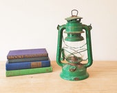 Green Hurricane Oil Lantern, Vintage Rusty Paraffin Lamp, Rustic Kerosene Railway Light, Rustic Hanging Lighting Garden Patio Fireplace