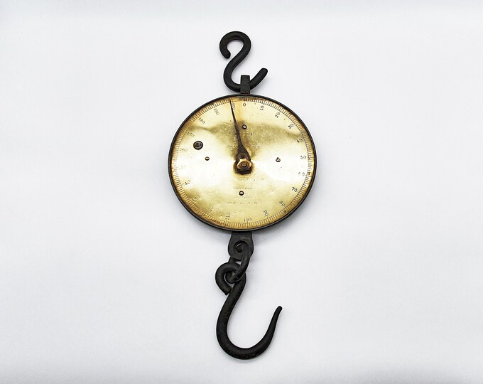 Salter's Trade Spring Balance Scale No 20T, Bronze Gold Face Vintage