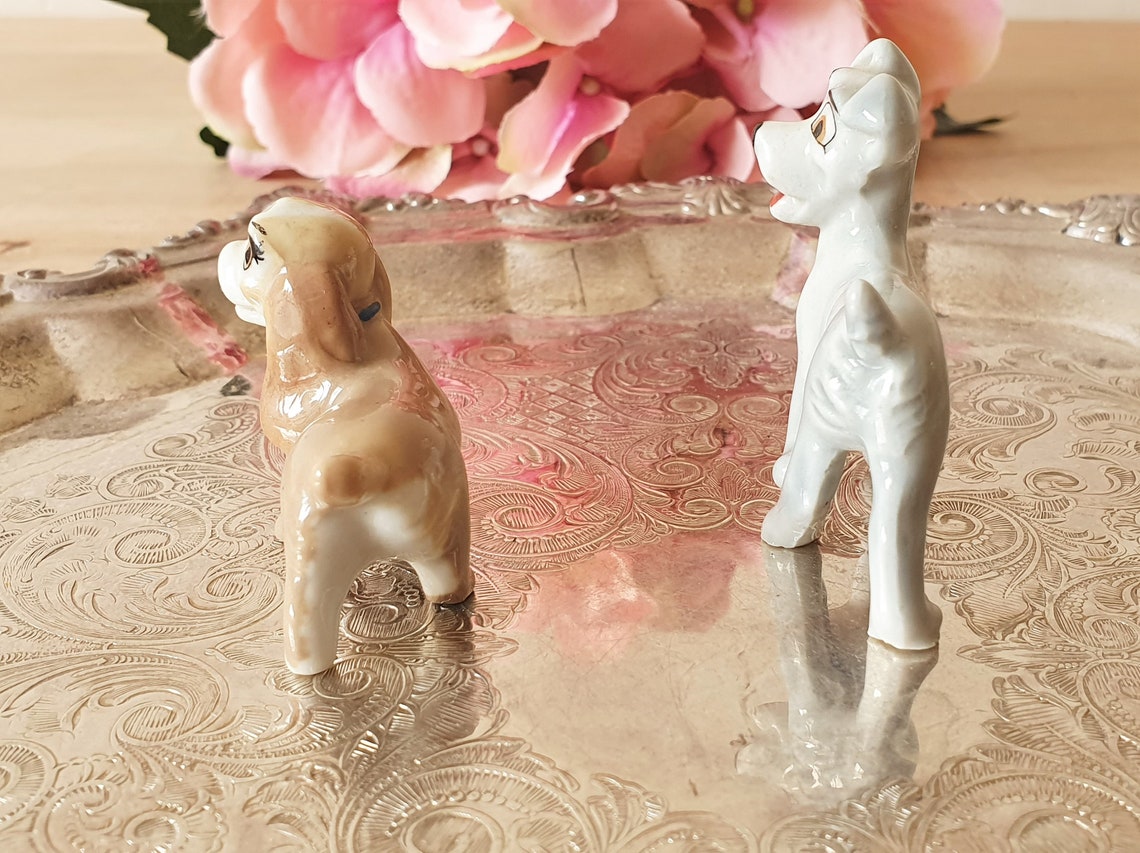Wade Lady and The Tramp Vintage Porcelain Whimsies Made in | Etsy