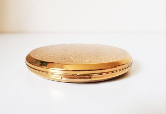 Stratton Vintage Powder Compact, Gold Spots Desig… - image 6