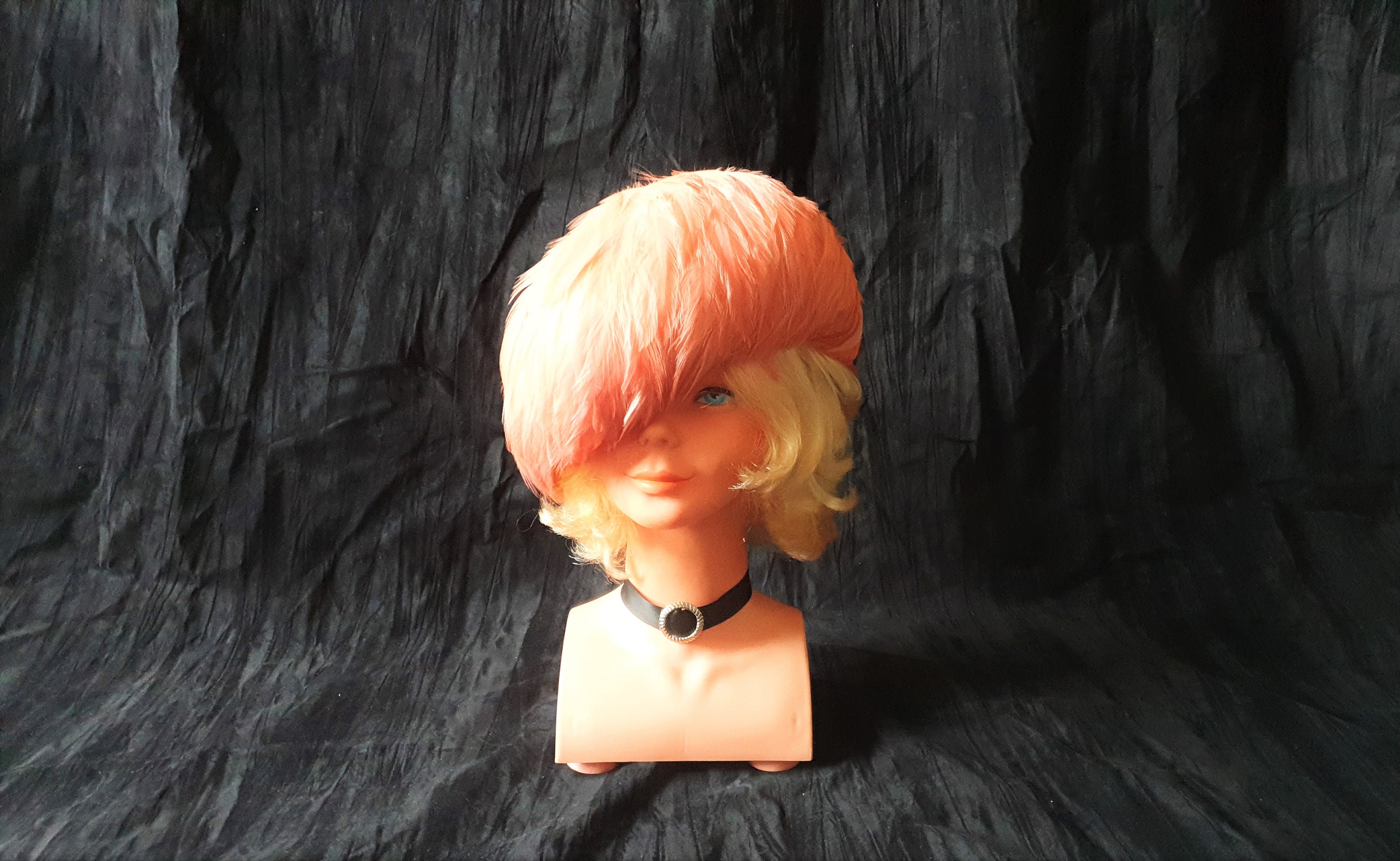 Vintage Flamingo Feather Hat 1960s Pink 