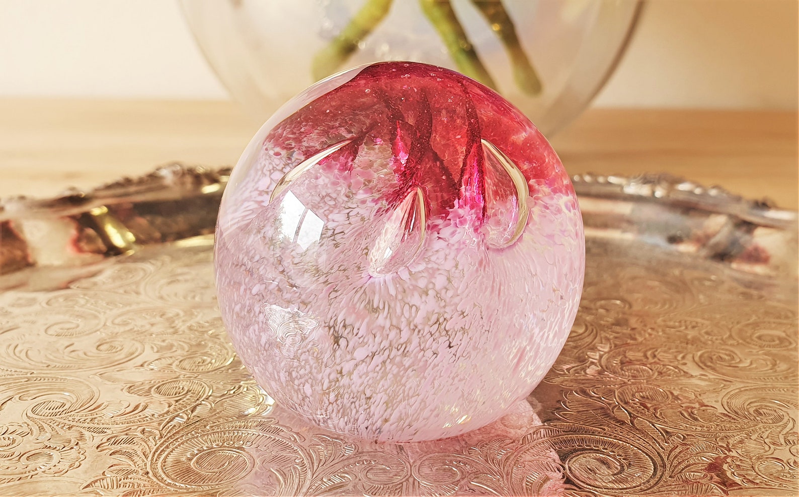 Caithness Pixie Paperweight Small Clear Red and Pink Glass Etsy UK