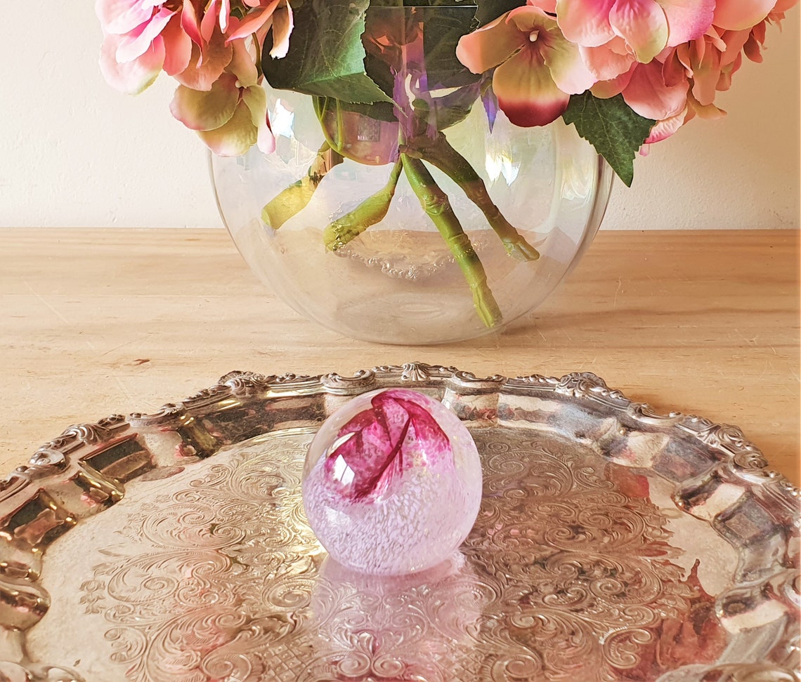 Caithness Pixie Paperweight Small Clear Red and Pink Glass Etsy UK