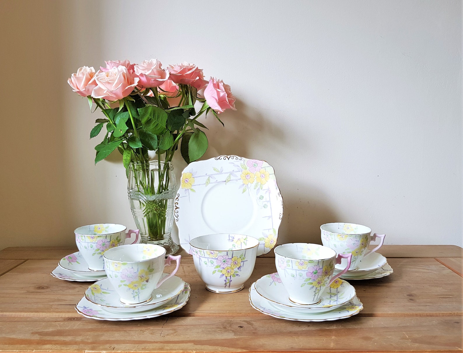Wellington China Vintage Tea Set Best Bone China White with Etsy