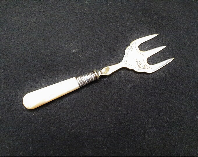 Mother of Pearl Handled Bread Fork, Vintage EPNS Silver Plated Cutlery ...