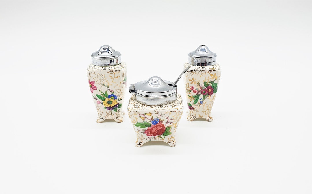Midwinter Chintz Cruet Set Vintage Staffordshire England Etsy