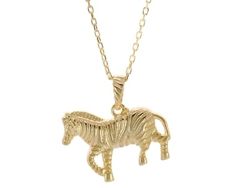 Balance gouden ketting met zebrahanger