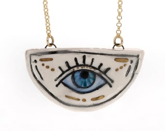 Watchful Evil Eye Pendant Protection Necklace