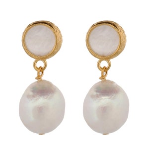 Delicate Pearl & Gold Earrings